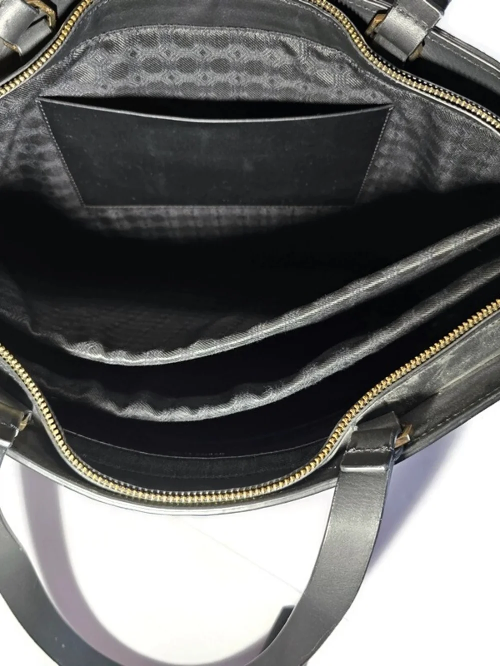 Louise Et Cie Laptop Bag Womens Large Black Leather Tote Zip Work Shoulder